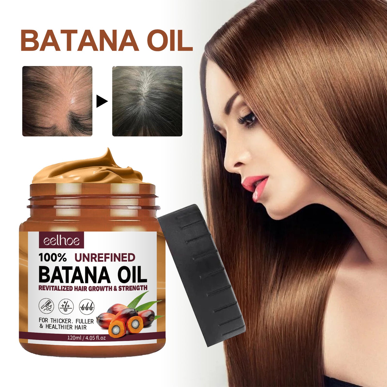 Batana Hair Conditioner Oil Feuchtigkeitsspendende Wurzelstärkung und Anti-Haarausfall